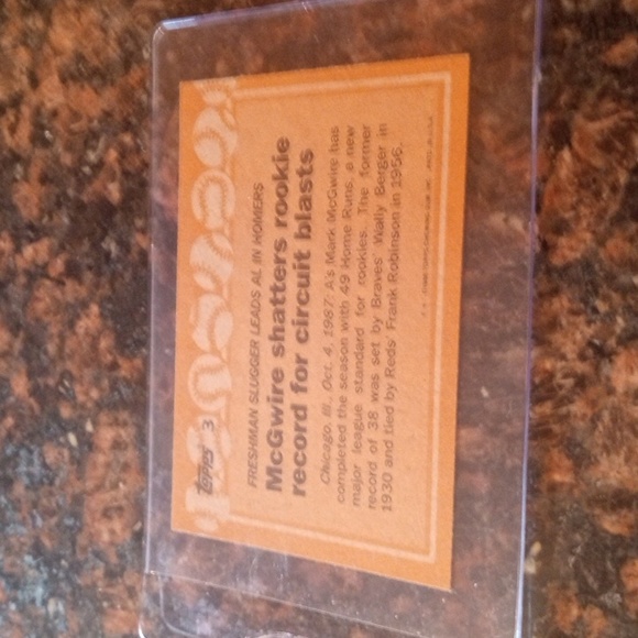 1988 Topps Mark McGwire ERROR #3 Card⚾ - Picture 17 of 17